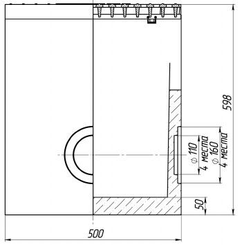 Схема: пескоуловитель Maxi-16.25.60 бетонный