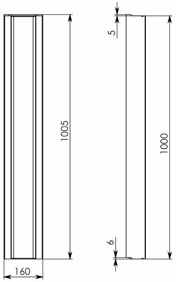 Схема 1: Бетонный лоток BGF DN100, h 80, без уклона
