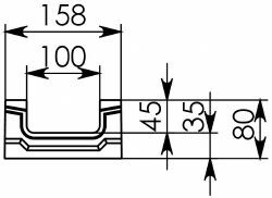 Схема 2: BGF Мелкосидящий лоток DN100, h 80, без уклона