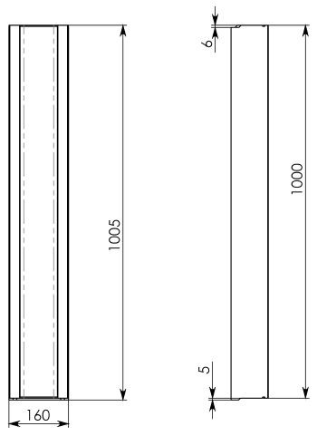 Схема 1: Бетонный лоток BGF DN100, h 100, без уклона