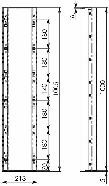 Схема 2: BGF-Z Мелкосидящий лоток DN150, с оцинкованной насадкой, h 100, без уклона