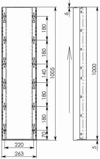 Схема 2: BGF-Z Мелкосидящий лоток DN200, с оцинкованной насадкой, h 100, без уклона