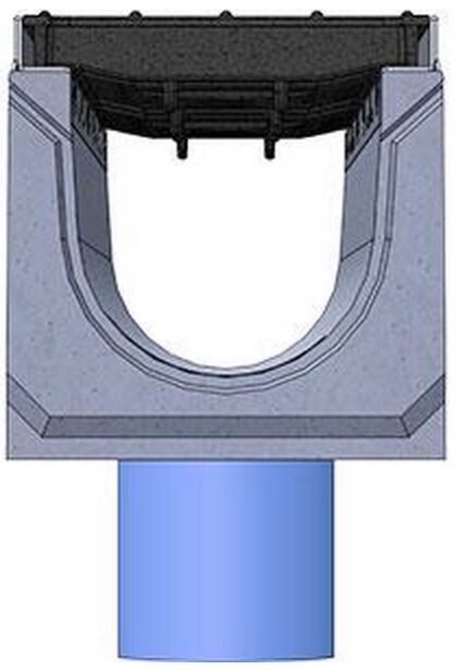 Вид слева: BetoMax DN160 с вертикальным выпуском