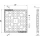 Решетка водоприемная Basic РВ-28.28 снежинка чугунная СЧ, кл. С 3334