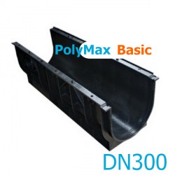 Лоток водоотводный пластиковый PolyMax Basic DN300 H354