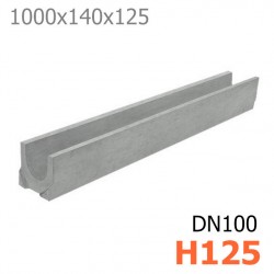 Лоток DN100 H125 бетонный