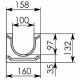 Схема 1: Лоток DN100 H132 бетонный