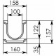 Схема 1: Лоток DN100 H160 бетонный