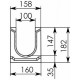 Схема 1: Лоток DN100 H182 бетонный