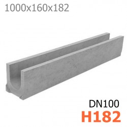 Лоток DN100 H182 бетонный