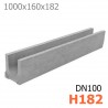 Схема 1: Лоток DN100 H182 бетонный