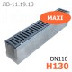 Лоток водоотводный Maxi ЛВ-11.19.13-Б бетонный с решеткой чугунной ВЧ-50