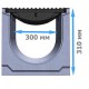 Комплект: лоток водоотводный Maxi ЛВ-30.38.31-Б бетонный с решеткой щелевой чугунной ВЧ, кл. D