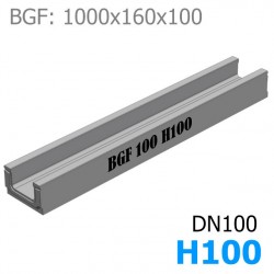 BGF Мелкосидящий лоток DN100, h 100, без уклона