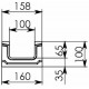 Схема: BGF Мелкосидящий лоток DN100, h 100, без уклона