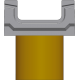 Вид спереди: Лоток BGF с вертикальным водоcливом