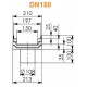BGF-Z Мелкосидящий лоток DN150, с оцинкованной насадкой, с вертикальным водосливом, h 100, без уклона