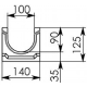 Схема 1: BGU Универсальный лоток DN100, ширина 140, без уклона