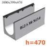 BGZ-S лоток для тяжелых нагрузок DN300, № 15-0, с чугунной насадкой, без уклона
