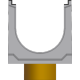 Вид слева: Лотки бетонные BGZ-S DN300 с вертикальным водосливом