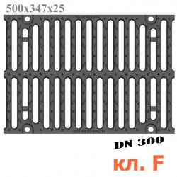 Решетка чугунная для тяжёлых нагрузок DN300, 500/347/25, 16/148, кл. F900