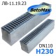Лоток водоотводный BetoMax ЛВ-11.19.23-Б бетонный с решёткой чугунной