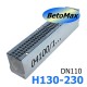 Лоток BetoMax ЛВ-11.19.23-Б-У01 бетонный с уклоном с решёткой чугунной