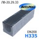 Лоток водоотводный BetoMax ЛВ-20.29.33-Б бетонный с решёткой чугунной ВЧ (комплект)