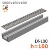 Лоток бетонный ЛВ-10.16.10 с решеткой стальной