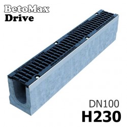 Лоток BetoMax Drive ЛВ-10.16.23-Б бетонный с решеткой чугунной щелевой