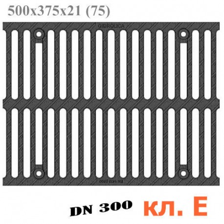 Решетка водоприемная Gidrolica Super РВ-30.37,5.50 щелевая чугунная ВЧ, кл. E600