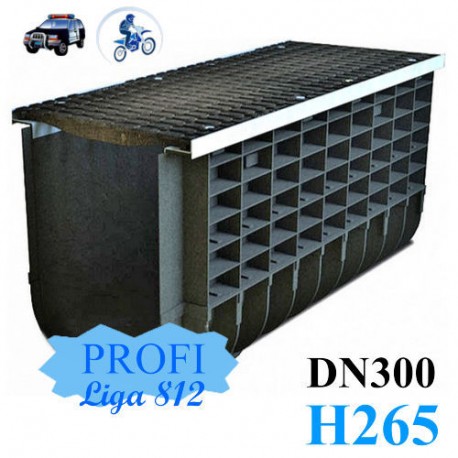 Лоток ЛВП Profi DN300 H265 C250 комплект с решеткой