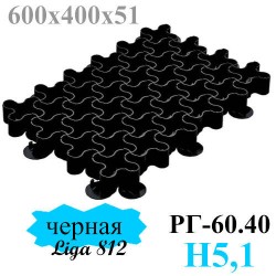 Решетка газонная РГ-60.40.5,1 пластиковая черная