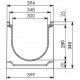 Чертежный вид лотка BGZ-S DN300 H345, № -10-0