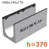 Лоток водоотводный бетонный коробчатый (СО-300мм), с чугунной насадкой  КU 100.39,9 (30).37(30) - BGZ-S, № -5-0