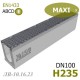 Лоток MAXI DN100 H235 (ЛВ-10.16.23) бетонный с решеткой