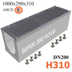 Бетонный лоток SUPER DN200 H310, кл. E