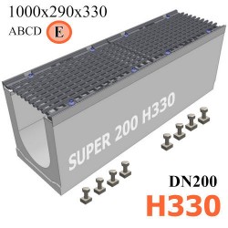 Бетонный лоток SUPER DN200 H330, кл. E