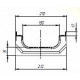 BetoMax Drive DN150 H100 паркинг, каскады (чертеж, вид спереди)