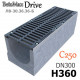 Лоток BetoMax Drive ЛВ-30.36.36-Б бетонный с решеткой щелевой чугунной ВЧ, кл. C (комплект)