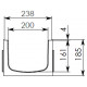 Чертеж: Лоток Gidrolica Standart DN200 H185 пластиковый