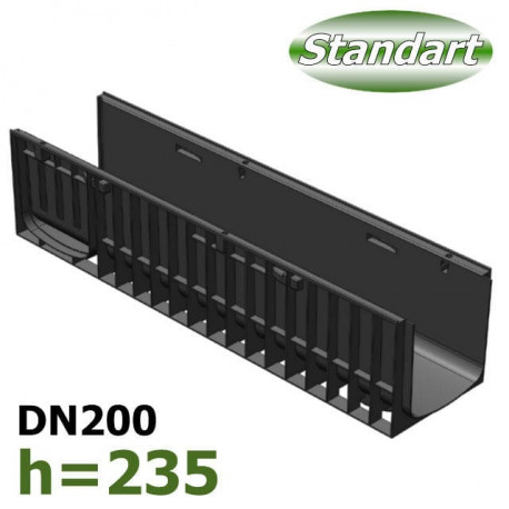 Лоток Gidrolica Standart DN200 H235 пластиковый