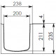 Чертеж: Лоток Gidrolica Standart DN200 H235 пластиковый