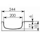 Схема: Лоток водоотводный ЛВ-20.24,6.10 - пластиковый (усиленный)
