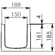 Чертеж: лоток Gidrolica Standart DN150 H185