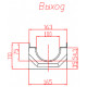 Чертеж: железобетонный лоток DN100, высота 110 выход