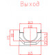 Чертеж: железобетонный лоток DN100 с уклоном, высота 115 выход