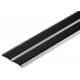 Алюминиево-резиновая накладка на ступени 70 мм, 2 вставки (черная)