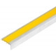 Угловая алюминиево-резиновая накладка на ступени 40 мм, 1 вставка (желтая)