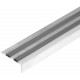 Накладка на ступени угловая алюминиево-резиновая 68 мм, 2 вставки (серая)